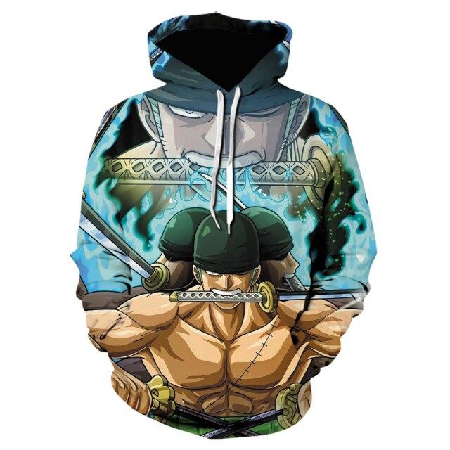 KIDneed Japan Anime Hoodie Een Stuk Luffy 3d Gedrukt Hoodies Harajuku Stijl Jas Cartoon Hoge Kwaliteit Sweatshirt Tieners Trainingspakken S
