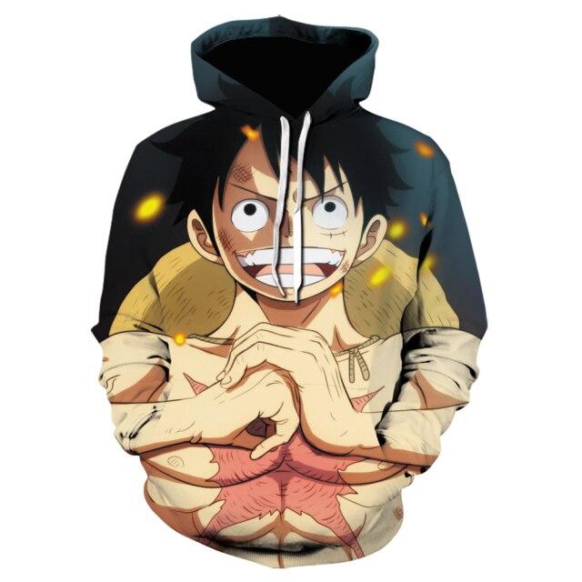KIDneed Japan Anime Hoodie Een Stuk Luffy 3d Gedrukt Hoodies Harajuku Stijl Jas Cartoon Hoge Kwaliteit Sweatshirt Tieners Trainingspakken XXL