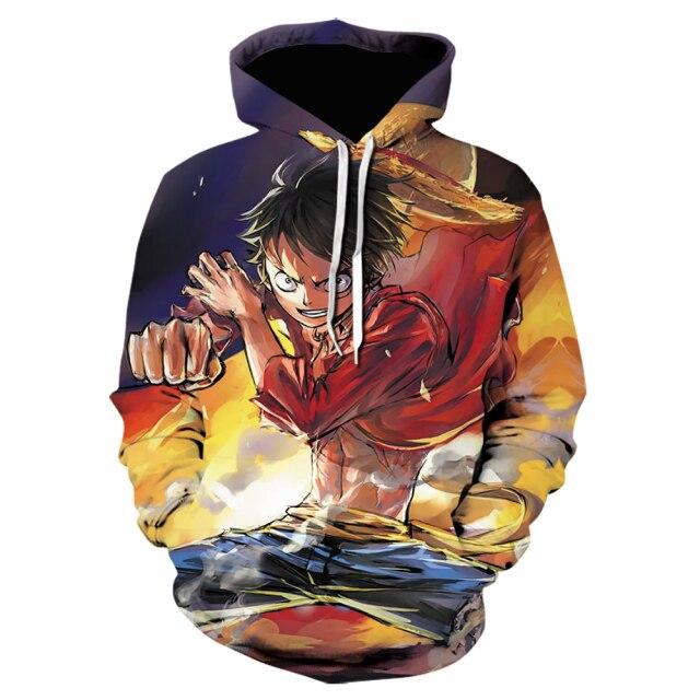 KIDneed Japan Anime Hoodie Een Stuk Luffy 3d Gedrukt Hoodies Harajuku Stijl Jas Cartoon Hoge Kwaliteit Sweatshirt Tieners Trainingspakken XXL