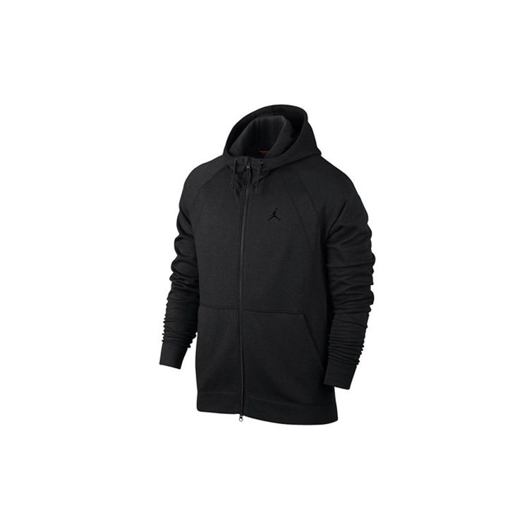 Jordan Effen Kleur Logo Zip-Up Hoodie Heren Bovenkleding Zwart 860197-010 S