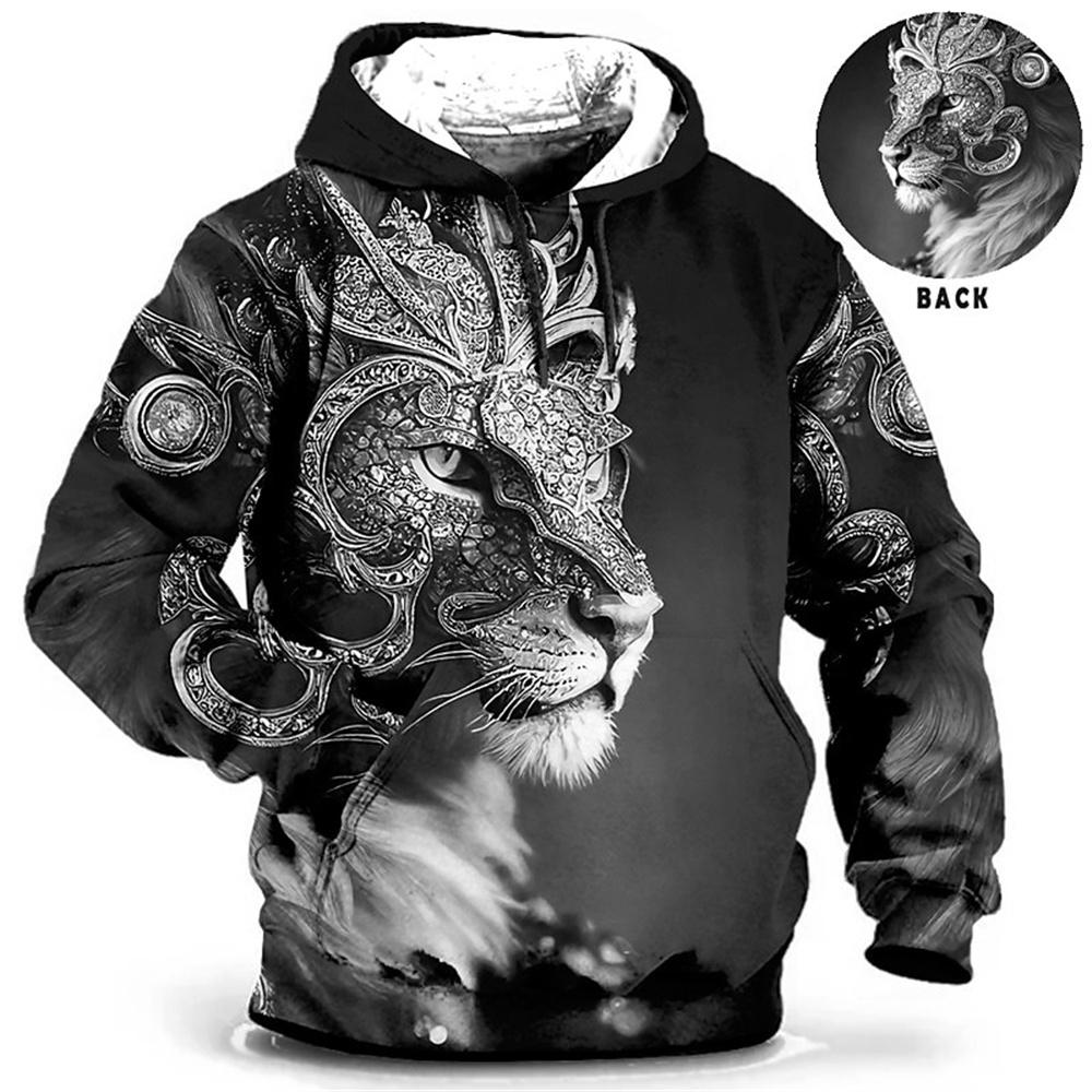 Wengy 2 Heren Hoodie 3d Tijger Gedrukt Losse Designer Sweatshirts Lente Herfst Lange Mouwen Pullover 4XL Oversized Harajuku Y2k Kleding XL