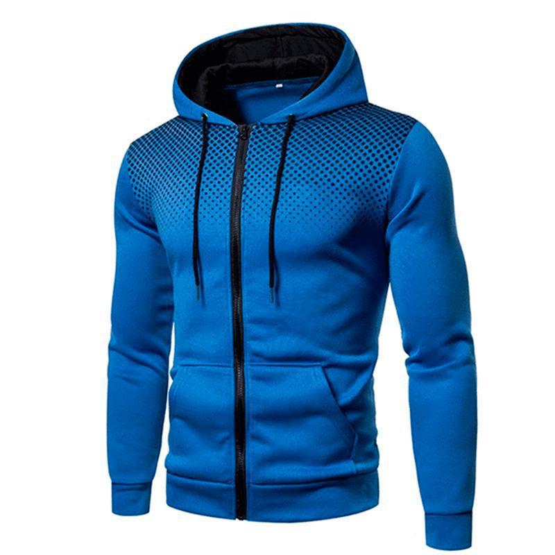 AI Supermarket Heren Casual Rits Sport Sweatshirt - Herfst/Winter Editie XL blauw