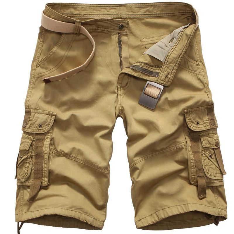 91440607MAC4DCME0U Zomer heren losse grote maten casual camo korte broek cargoshorts 38 kaki
