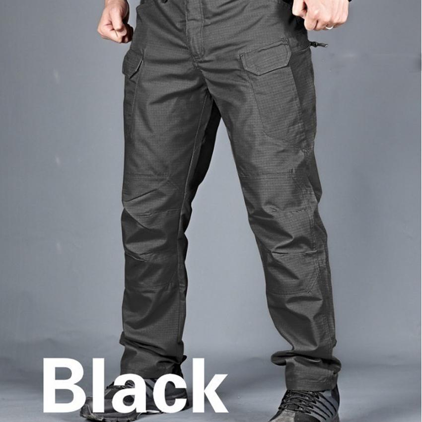 RC LADY Tactische overalls voor heren Casual broeken Police Combat Multi-pocket waterdichte broek Mannelijke militaire broek Outdoor wandelbroeken Grote maten S-4XL L zwart