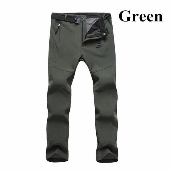 Cozyoutfit Heren Trekking Herfst/Winter Winter Fleece Klimmen Lange Broek Warme Broek Grote Maat S-4XL 4XL legergroene kleur