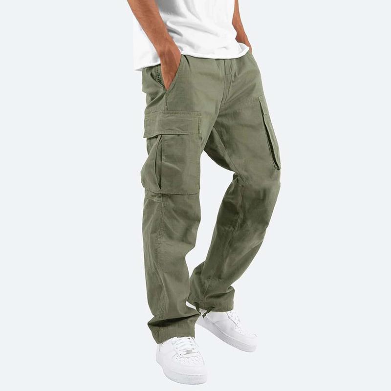 Seventy-two change clothing Heren Cargo Broeken Multi-Pocket Linten Sweatpants Streetwear Casual Heren Broeken Broeken L groen