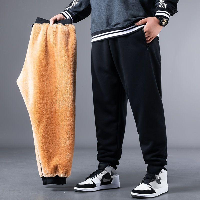 Hawayi 10XL Oversized Pluche Casual Broek Heren Warme Cargobroek Plus Size Heren Winter Warme Pluche Broek Streetwear Verdikte Losse Broek 9XL
