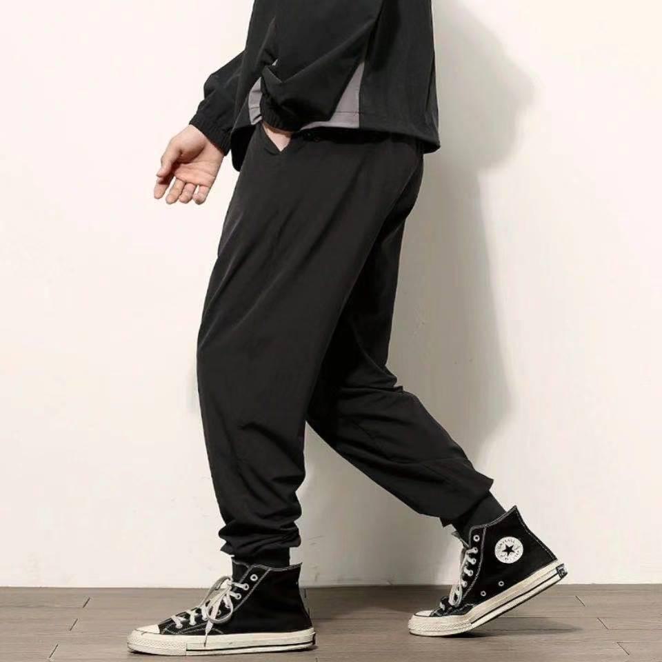 AI Supermarket Heren Plus Size Zomer Casual Zwarte Harem Sportbroek - Losvallend, Trendy, Dun 8XL zwart