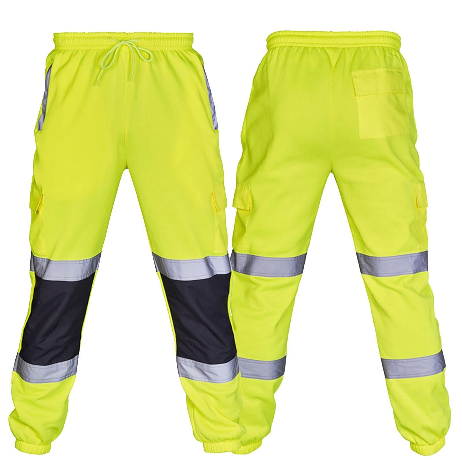 Xingben Four Heren Casual Broek Splicing Reflecterende Streep Werkkleding Casual Zak Cargo Broek XXXXL