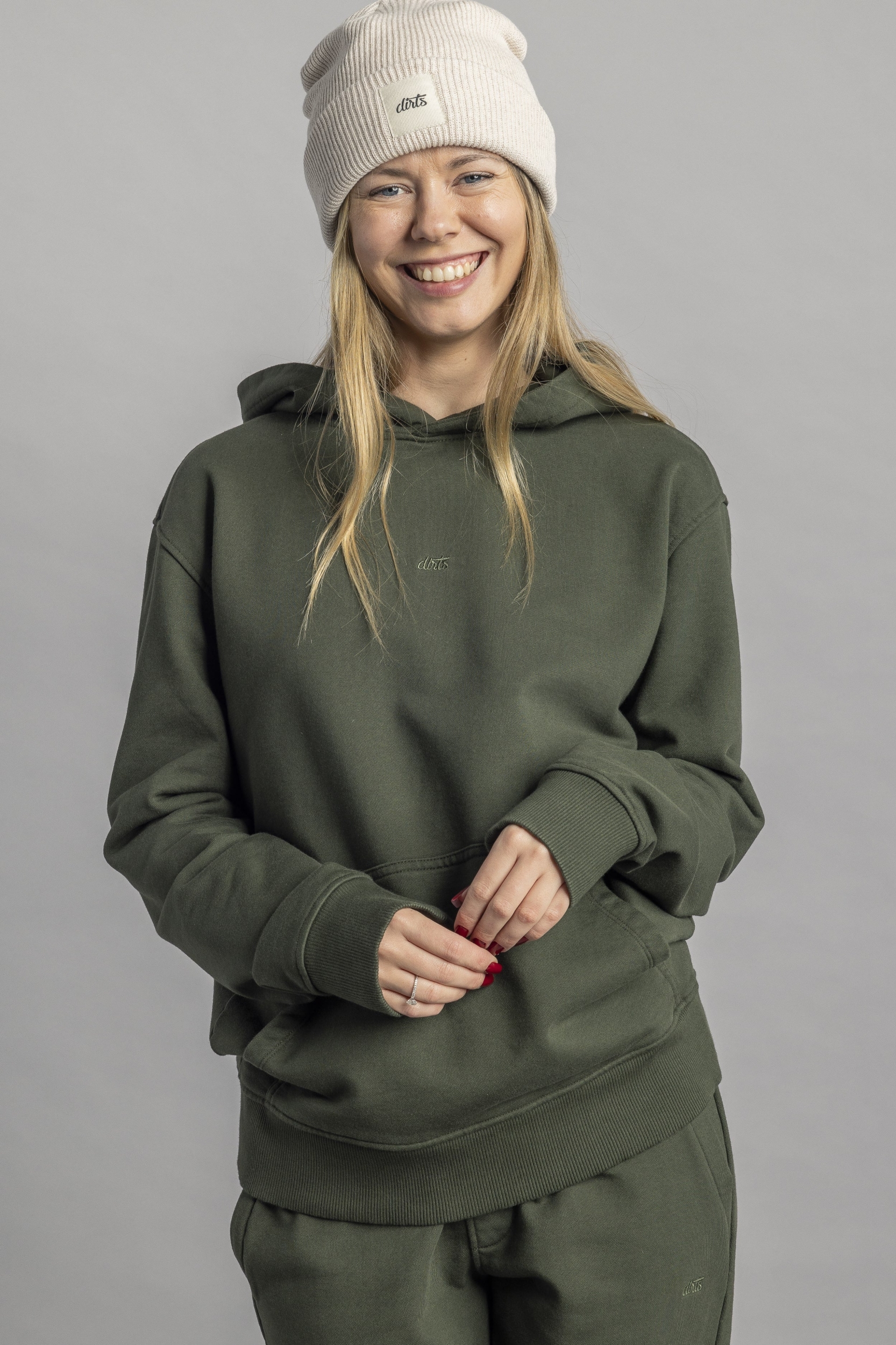 DIRTS Herren vegan Hoodie Classic MoosgrÃ¼n