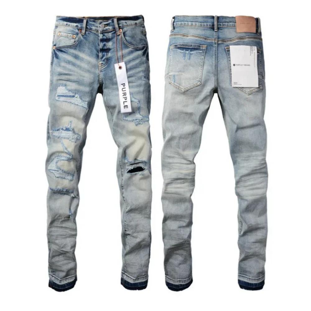 Tinicoo Blauwe Gescheurde Jeans High Street Casual Broek 30