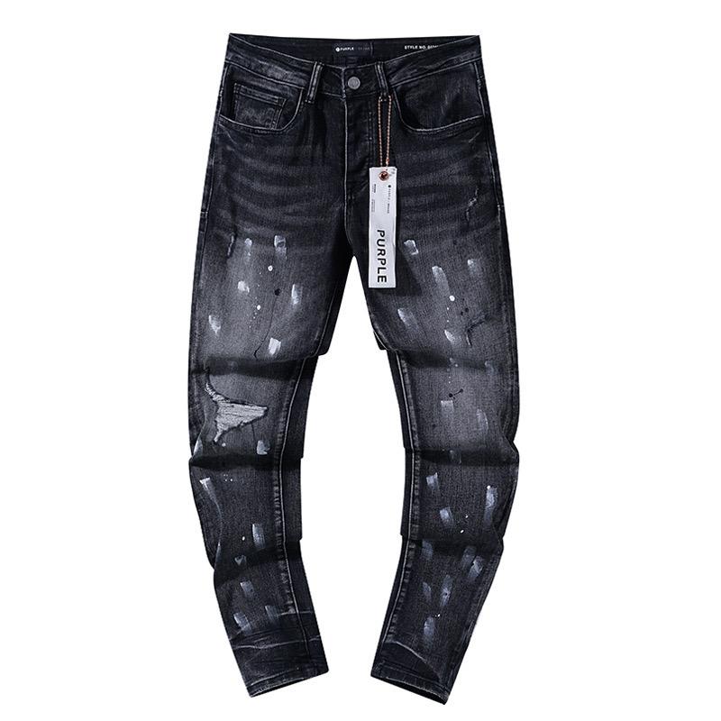 GEMTIDE Blauwe Gescheurde Jeans High Street Casual Broek 30
