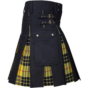 JunChengMY Nieuwe Schotse traditionele Highland Plaid-jurk Festivaljurk Heren Plaid Contrast Geplooide Rok L