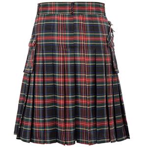JunChengMY Nieuwe Schotse traditionele Highland Plaid-jurk Festivaljurk Heren Plaid Contrast Geplooide Rok L