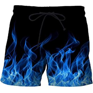 ETST WENDY 005 heren Vlam Grafische Strandbroek 3D-geprinte sneldrogende shorts Herenshorts Casual sportbroeken Bermudashorts Zwembroeken 6XL