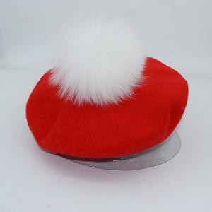 Dexing Herfst Winter Kinderen Warme Wollen Meisjes Baretten Met Natuurlijke Wasbeer Bont Pompom Hoed Voor Vrouwen kids