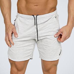 Gym Sports Apparel Katoenen Casual Shorts Heren Gym Fitness Bodybuilding Workout Korte Broek Hardlopen Sport Onderkleding M lichtgrijze kleur