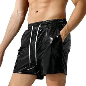 Talos Men Clothing Heren Shorts Elastische Taille met Trekkoord Casual Shorts met Zakken Effen Kleur Heldere Kleur Losvallende Shorts 2XL zwart