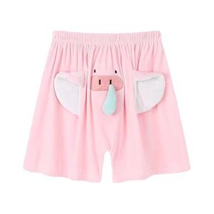 NovaNet Heren pyjamabroek met cartoon olifantenprint, elastische taille, casual shorts met verstevigde zakken, losse pyjamabroek voor koppels XXL