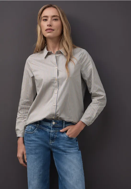 Street One Gestreepte zakelijke blouse