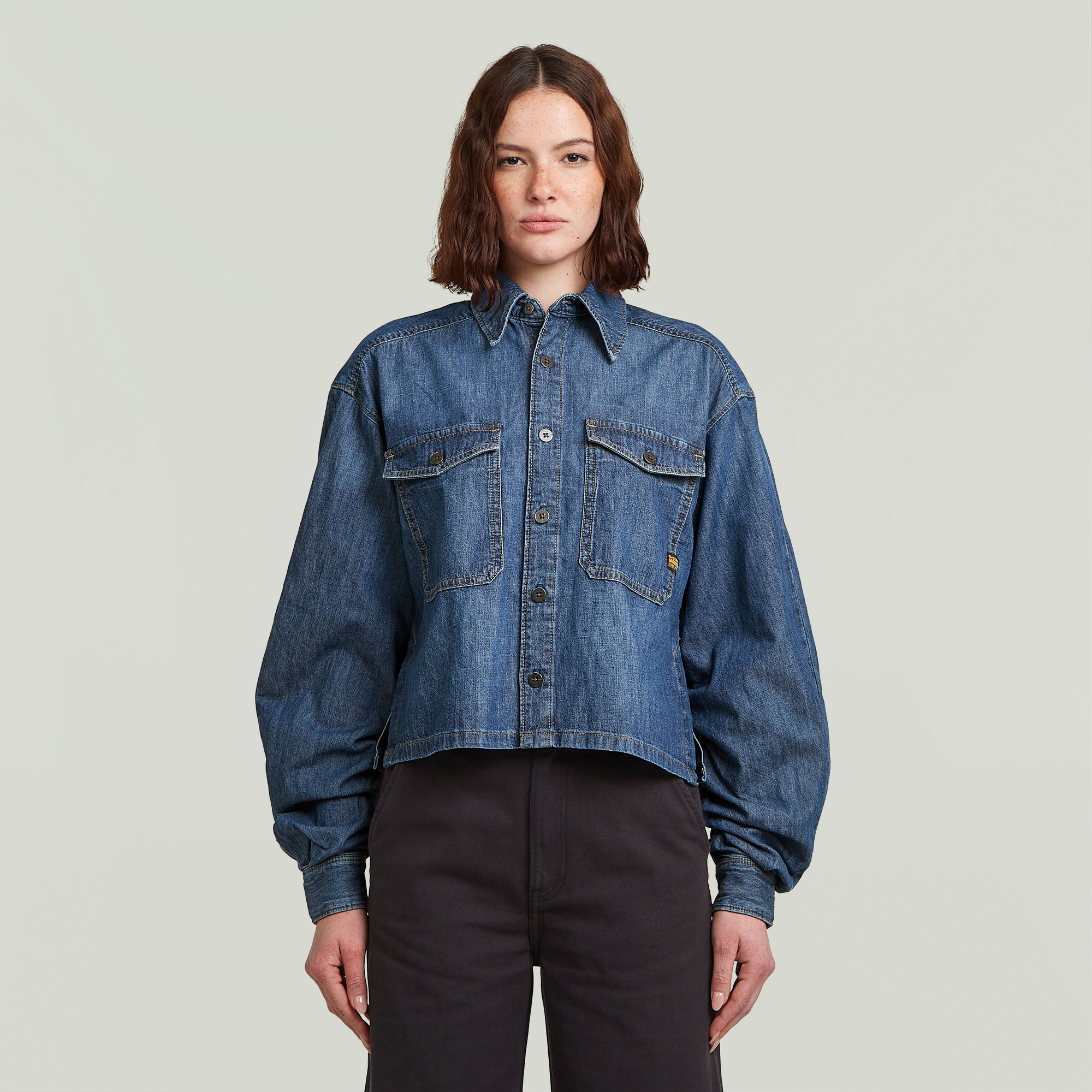 G-Star RAW Relaxed Staq Blouse - Midden blauw - Dames