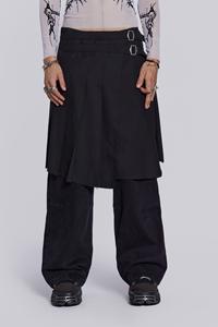 Jaded Man Black Steel Pleated Skirt