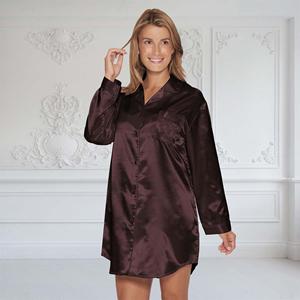 Lady Avenue Satin nachthemd, paars