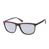 Emporio Armani Zonnebril EA4109 50426G Mat Zwart Lichtgrijs Spiegel Zwart