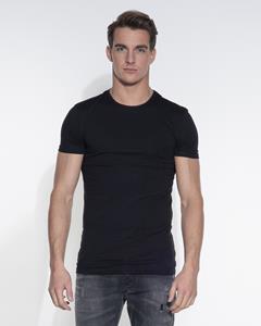 Garage T-Shirt Deep Round Neck Bodyfit Black ( art 0205)