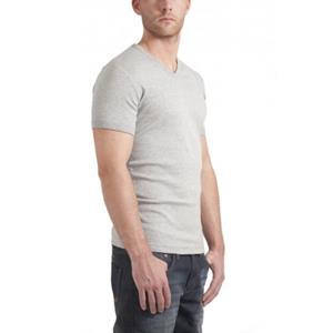 Garage T-Shirt V-neck semi bodyfit light grey ( art 0302)