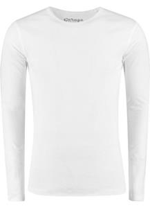 Garage T-shirt round neck longsleeve semi bodyfit white ( art 0303)