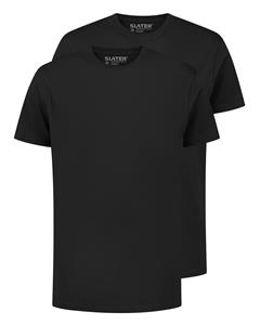 Slater Basic Fit T-Shirt Round Neck Black Two Pack ( art 7520)