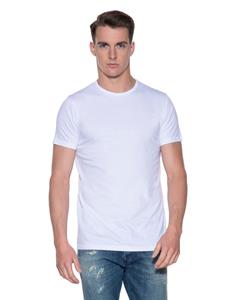 Slater T-shirt Basic 2-Pack Ronde Hals Wit