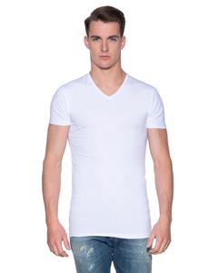 Slater Stretch T-Shirt V-Neck white Two Pack ( art 6600)