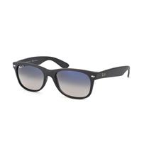 Ray Ban New Wayfarer RB2132 601S78 55 matte black / polar blue gradient grey