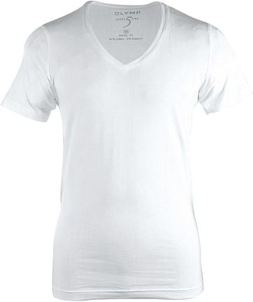 OLYMP T-Shirt Diepe V-Hals Stretch