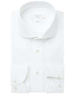 Profuomo Royall Twill No 6 slim fit overhemd met extra lange mouw in wit