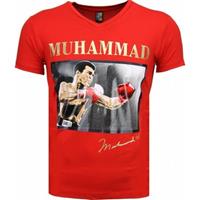 Mascherano T-shirt - Muhammad Ali Glossy Print - Rood
