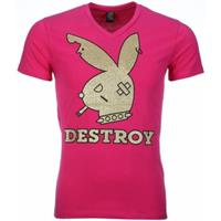 Local Fanatic T-shirt Korte Mouw  Destroy Print