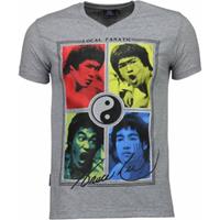 Local Fanatic T-shirt Korte Mouw Bruce Lee Ying Yang - T-shirt