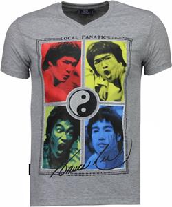 Local Fanatic T-shirt Korte Mouw Bruce Lee Ying Yang - T-shirt