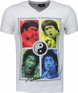 Local Fanatic T-shirt Korte Mouw Bruce Lee Ying Yang - T-shirt