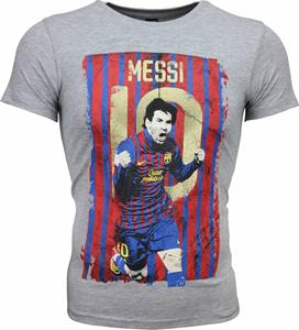 Mascherano T-shirt - Messi 10 Print - Grijs