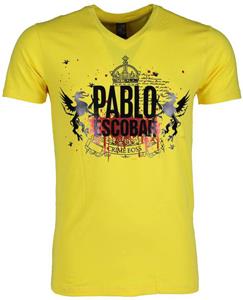 Mascherano T-shirt Korte Mouw T-shirt - Pablo Escobar Crime Boss