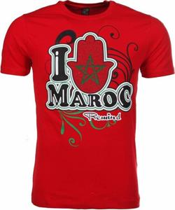 Mascherano T-shirt Korte Mouw T-shirt I Love Maroc