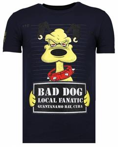 Local Fanatic T-shirt Korte Mouw Bad Dog - Rhinestone T-shirt