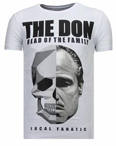 Local Fanatic T-shirt Korte Mouw The Don Skull - Rhinestone T-shirt
