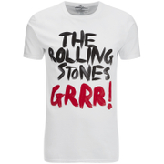 Rolling Stones Men's Logo GRRR! T-Shirt - White  Weiß