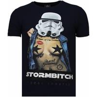 Local Fanatic T-shirt Korte Mouw  Stormbitch Rhinestone