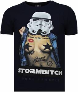 Local Fanatic T-shirt Korte Mouw  Stormbitch Rhinestone